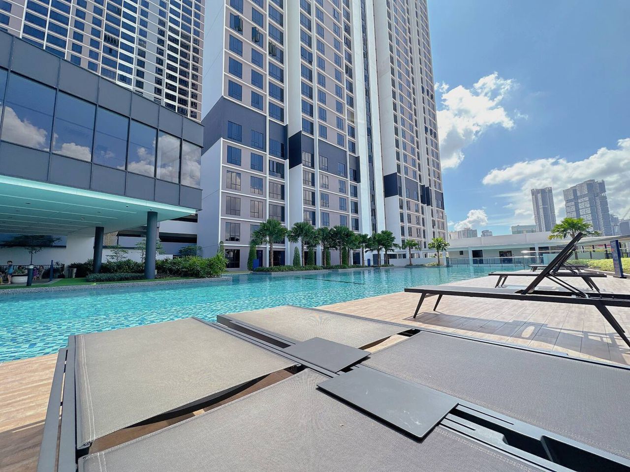 Veranda Residences Phase 1 building and pool view